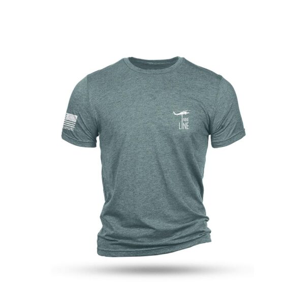 Nine Line American Flag Schematic Short Sleeve Shirt Denim L - Precision Shot Firearms
