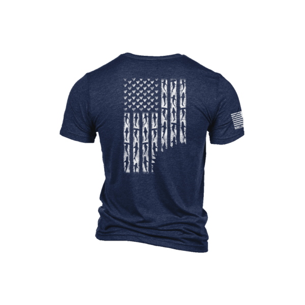 Nine Line Shark Flag T-Shirt Navy 3XL - Precision Shot Firearms
