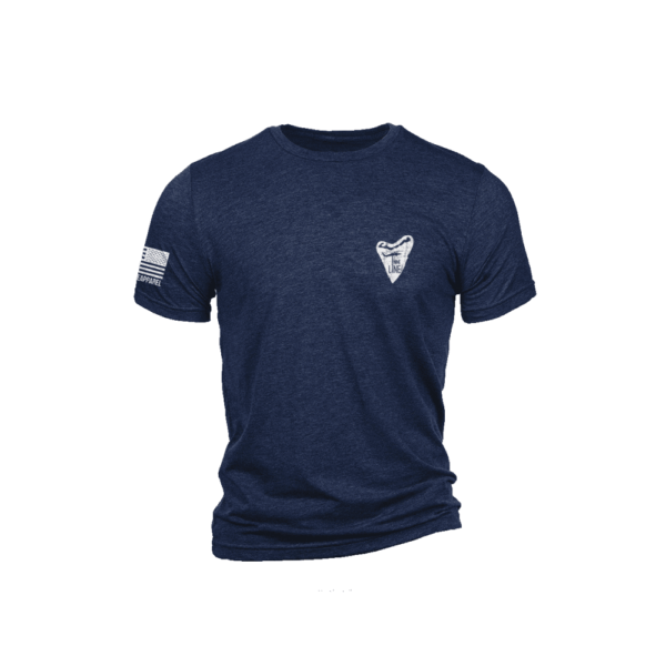 Nine Line Shark Flag T-Shirt Navy M - Precision Shot Firearms