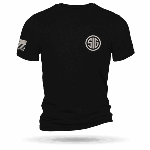 Nine Line Sig Sauer Logo Short Sleeve Shirt Black M - Precision Shot Firearms