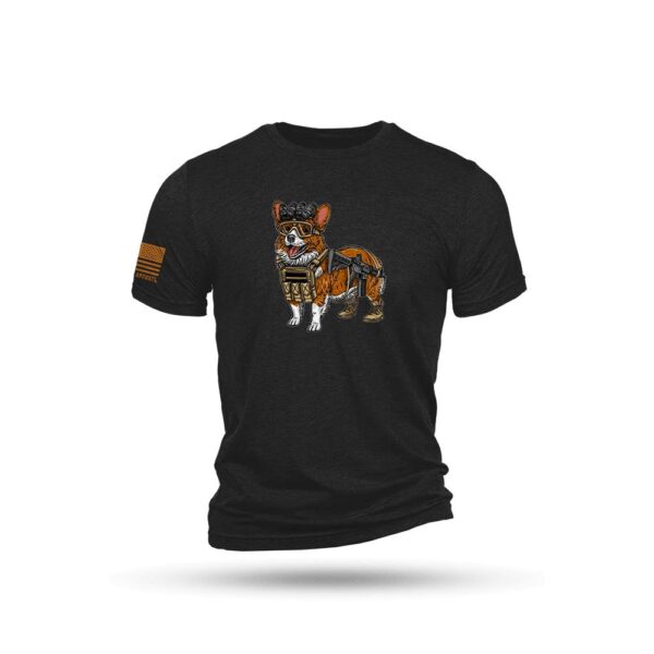 Nine Line Tactical Corgi Short Sleeve Shirt Charcoal Black Triblend 2XL - Precision Shot Firearms