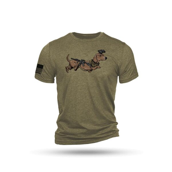 Nine Line Tactical Wiener Short Sleeve Shirt Olive Triblend L - Precision Shot Firearms