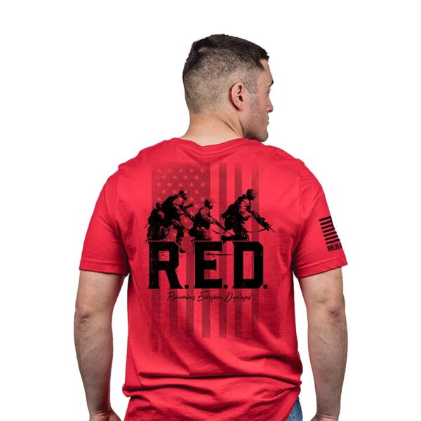 Nine Line Remember Everyone Deployed Short Sleeve Shirt Red S - Precision Shot Firearms