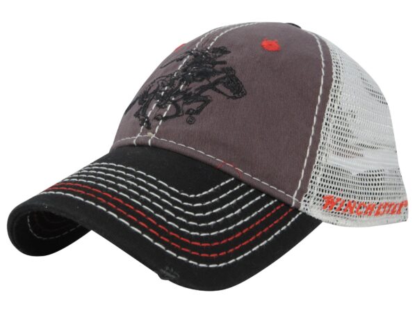 Outdoor Cap Grey/Black Mesh Back w/Winchester Logo Flat Stitched - Precision Shot Firearms