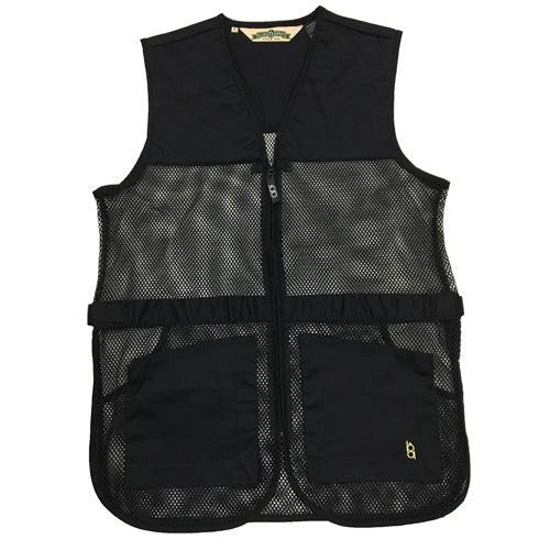 Bob Allen Full Mesh Dual Pad Shooting Vest Black S - Precision Shot Firearms