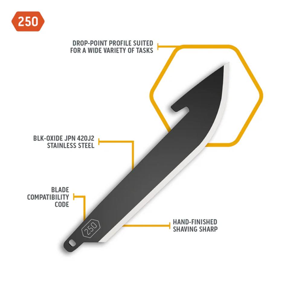 Outdoor Edge 2-1/2" Drop-Point Blade Pack 6/ct - Precision Shot Firearms