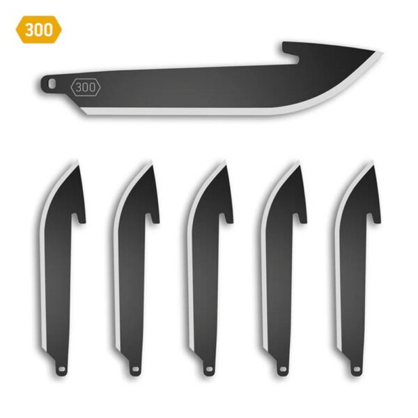 Outdoor Edge 3.0" Drop-Point Blade Pack Black 6/ct - Precision Shot Firearms