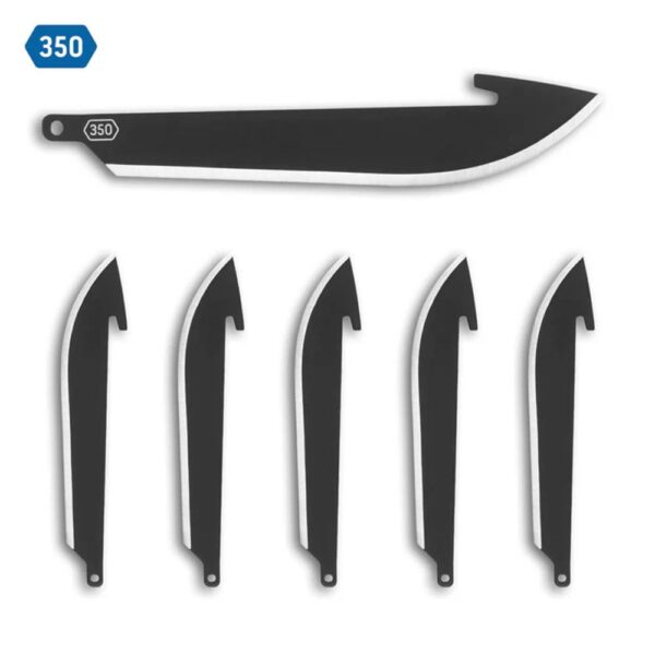 Outdoor Edge 3-1/5" Drop-Point Blade Pack Black 6/ct - Precision Shot Firearms
