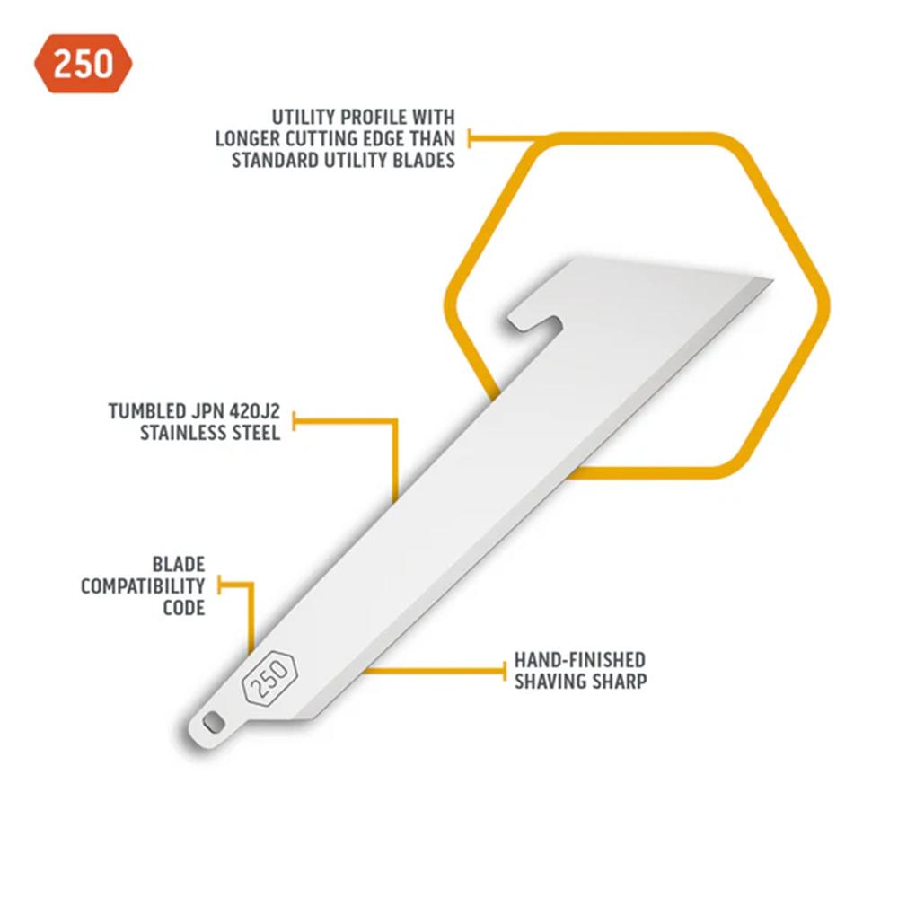 Outdoor Edge 2-1/2" Utility Blade Pack Stainless 6/ct - Precision Shot Firearms