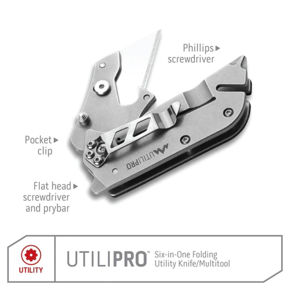 Outdoor Edge UtiliPro Folding Utility Knife & Multi Tool Black - Precision Shot Firearms
