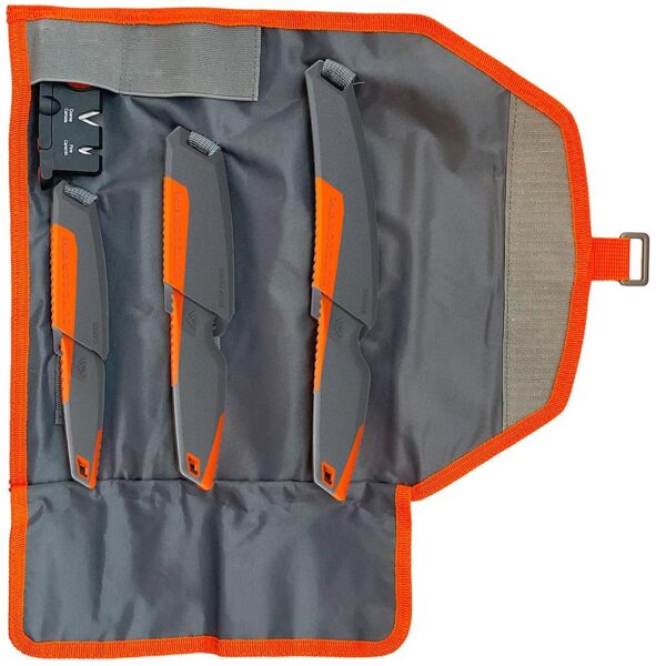 Outdoor Edge Vantex 4-Piece Roll Pack Knife Kit with 3 Blades - Precision Shot Firearms