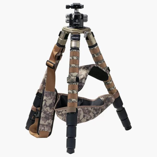 Athlon Midas CF29 Carbon Fiber Tripod 9" - 65" Camo with Soft Sided Carrying Case - Precision Shot Firearms