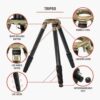 Athlon Midas CF29 Carbon Fiber Tripod 9" - 65" Camo with Soft Sided Carrying Case - Precision Shot Firearms