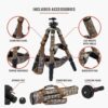 Athlon Midas CF29 Carbon Fiber Tripod 9" - 65" Camo with Soft Sided Carrying Case - Precision Shot Firearms