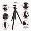 Athlon Midas AL28 Aluminum Tripod 17" - 65" Black with Soft Sided Carrying Case - Precision Shot Firearms