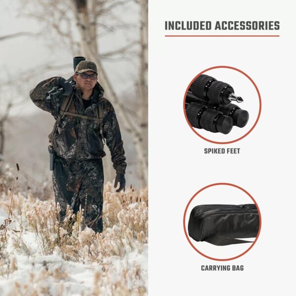 Athlon Midas AL28 Aluminum Tripod 17" - 65" Black with Soft Sided Carrying Case - Precision Shot Firearms