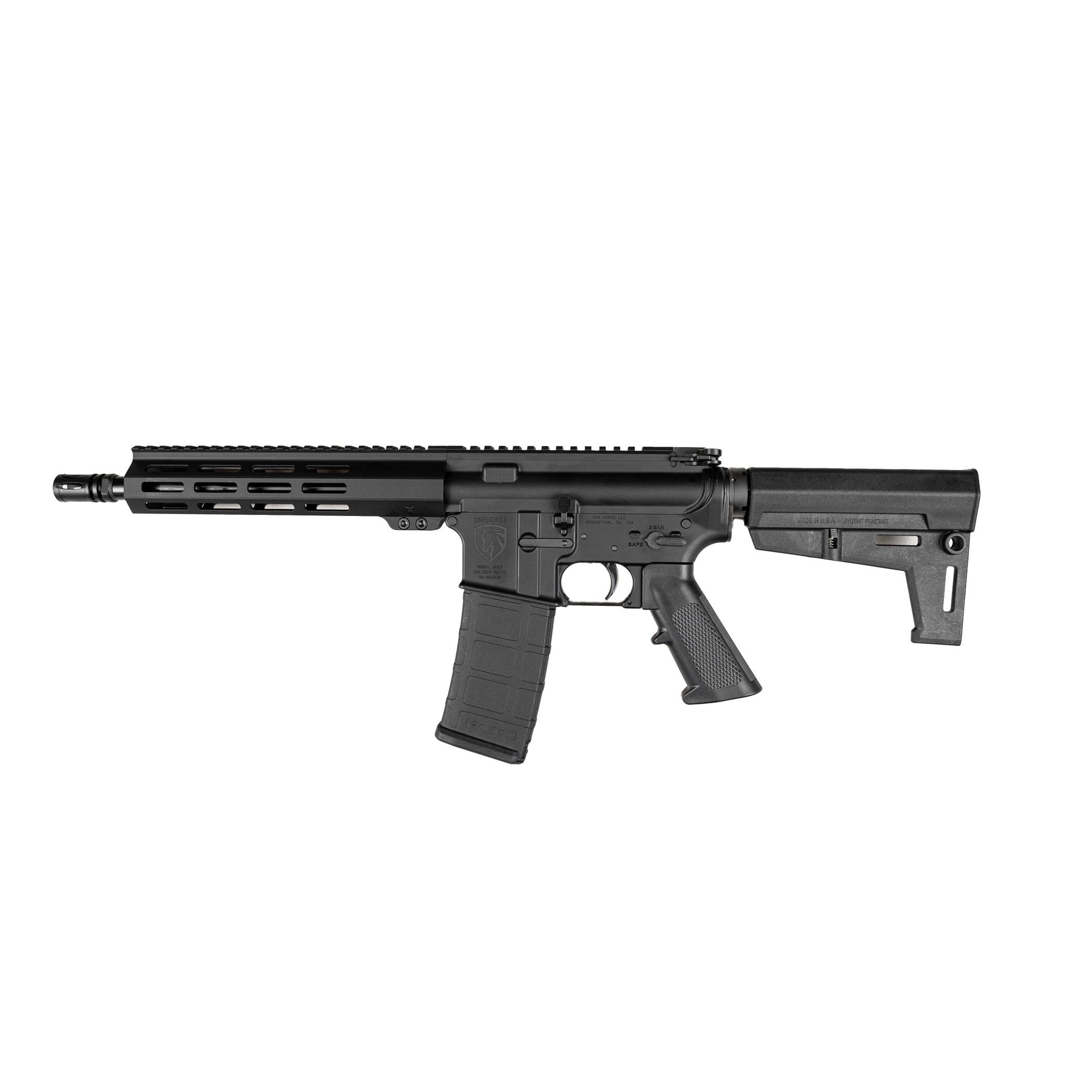 One Horse OH-15 Complete AR-15 Pistol .300 BLK 30rd Magazine 10.5" Barrel 9.25" M-LOK Handguard KAK Brace - Precision Shot Firearms