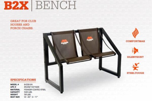 Millennium B2X 2-person Bench - Precision Shot Firearms