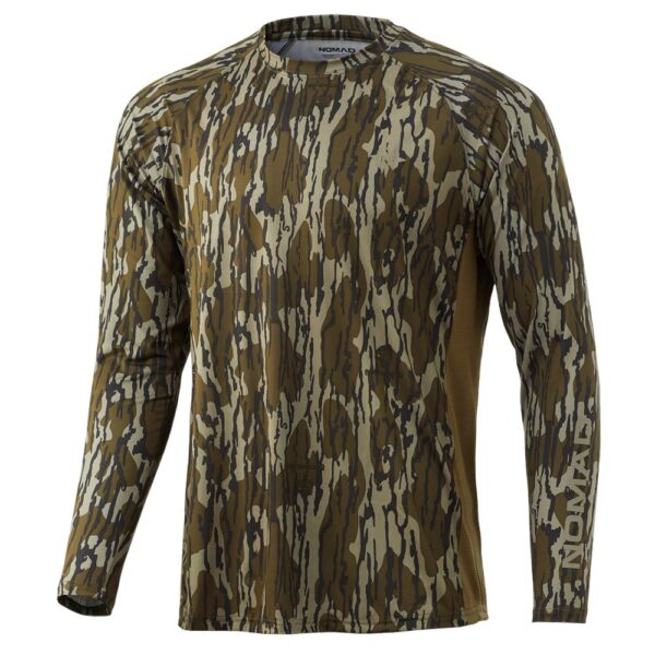 Nomad Camo Pursuit Long Sleeve Shirt Mossy Oak Bottomland M - Precision Shot Firearms