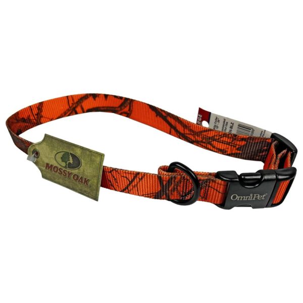Omnipet Kwik Klip Adjustable Collar 1" 18-26" Mossy Oak Blaze Orange Camo - Precision Shot Firearms