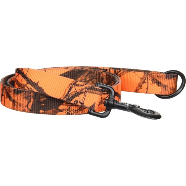 Omnipet Nylon Dog Lead 1" x 4ft Mossy Oak Blaze Orange Camo - Precision Shot Firearms