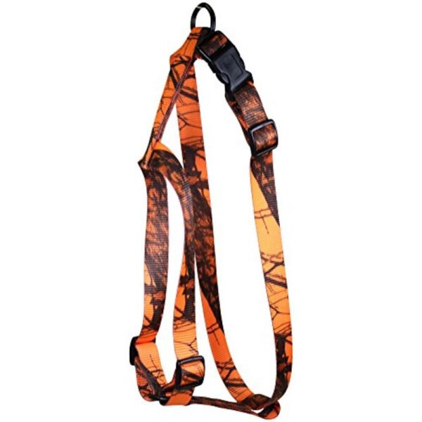 Omnipet Kwik Klip Adjustable Nylon Pet Harness 1" 1 Ply Mossy Oak Blaze Orange Camo Large - Precision Shot Firearms