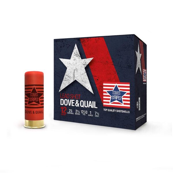 PPU Stars & Stripes Dove & Quail Shotshells 12ga 2-3/4'' 1 oz 1250 fps #7.5 25/ct - Precision Shot Firearms
