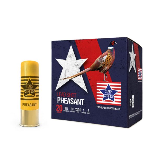PPU Stars & Stripes Pheasant Load Shotshells 20ga 2-3/4'' 1oz 1300 fps #5 25/ct - Precision Shot Firearms