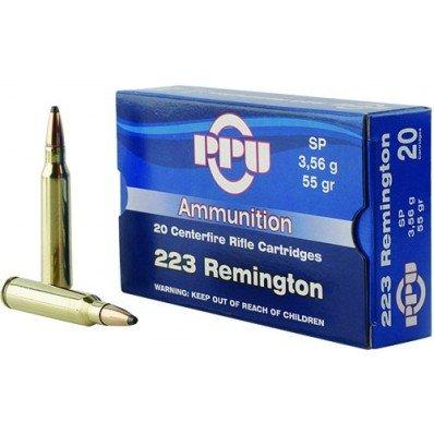 PPU Rifle Ammunition .223 Rem 55 gr SP 3240 fps 20/ct - Precision Shot Firearms