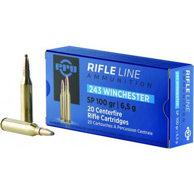 PPU Rifle Ammunition .243 Win 100 gr SP 2960 fps 20/ct - Precision Shot Firearms
