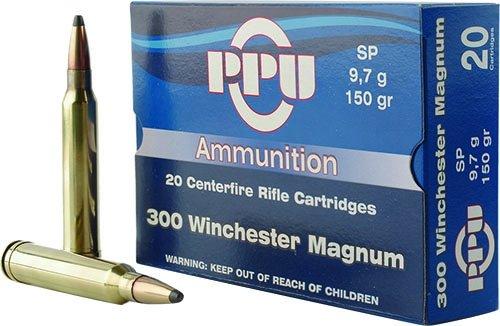PPU Rifle Ammunition .300 Win Magnum 150 gr SP 3250 fps 20/ct - Precision Shot Firearms