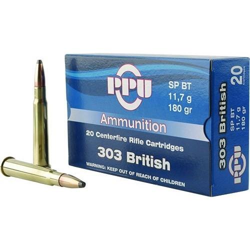 PPU Rifle Ammunition .303 British 180 gr SPBT 2460 fps 20/ct - Precision Shot Firearms