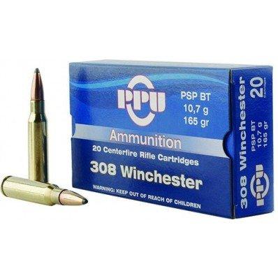 PPU Rifle Ammunition .308 Win 165 gr PSPBT 2675 fps 20/ct - Precision Shot Firearms
