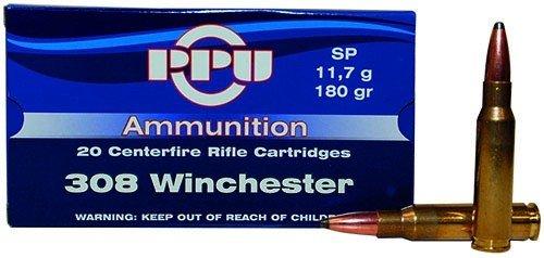 PPU Rifle Ammunition .308 Win 180 gr SP 2454 fps 20/ct - Precision Shot Firearms