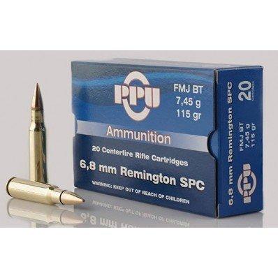 PPU Standard Rifle Ammunition 6.8mm SPC 115 gr FMJBT 2624 fps 20/ct - Precision Shot Firearms
