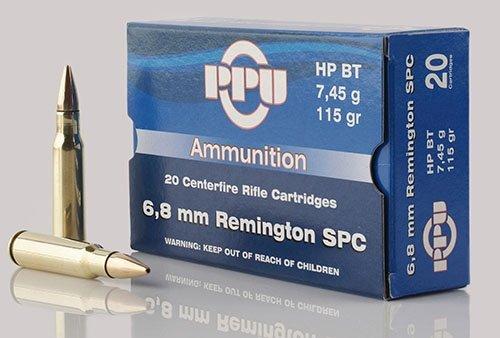 PPU Standard Rifle Ammunition 6.8mm SPC 115 gr HPBT 2624 fps 20/ct - Precision Shot Firearms