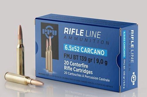 PPU Rifle Ammunition 6.5mm x 52 Carcano 139 gr FMJ-BT 2525 fps 20/ct - Precision Shot Firearms