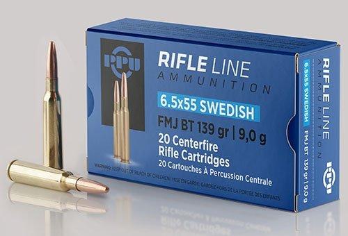 PPU Rifle Ammunition 6.5mm x 55 Swedish 139gr FMJ-BT 2540 fps 20/ct - Precision Shot Firearms