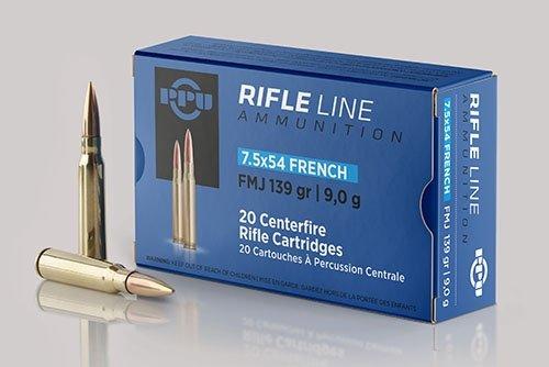 PPU Rifle Ammunition 7.5x54mm French 139 gr FMJ 2600 fps - 20/ct - Precision Shot Firearms