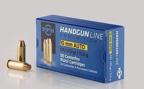 PPU Handgun Ammunition 10mm Auto 170 gr FPJ 1115 fps 50/ct - Precision Shot Firearms