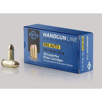 PPU Handgun Ammunition .380 ACP 94 gr FMJ 951 fps 951 fps 1000/ct - Precision Shot Firearms