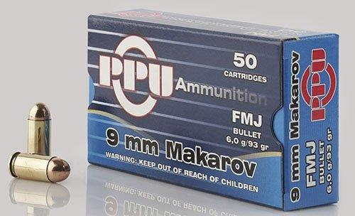 PPU Handgun Ammunition 9mm x 18 Makarov 93 gr FMJ 50/ct - Precision Shot Firearms