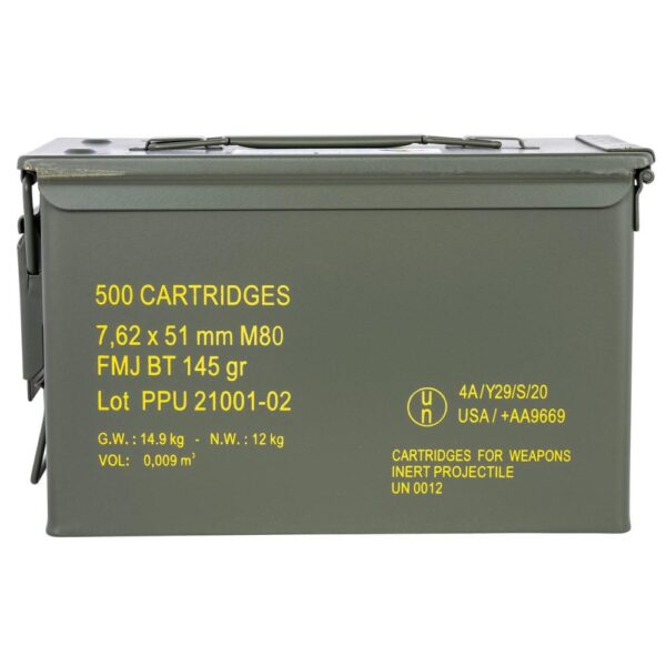 PPU Rangemaster Rifle Ammunition 7.62x51 145 gr FMJBT 2835 fps 500/ct - Precision Shot Firearms