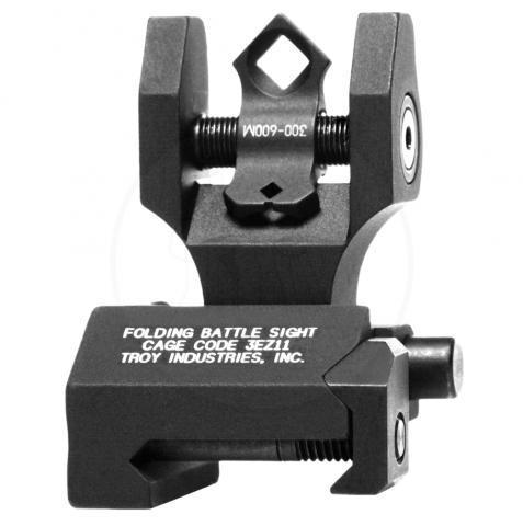Troy Diamond (DOA)- Rear Folding BattleSight Black - Precision Shot Firearms