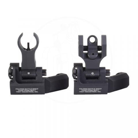 TROY 45-Degree Offset Sight Set - SSIG-45S-HRBT-00 - HK Front & Round Rear - Black - Precision Shot Firearms