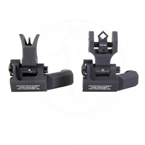 Troy 45-Degree Offset Sight Set - SSIG-45S-MDBT-00 - M4 Front & Dioptic Rear - Black - Precision Shot Firearms