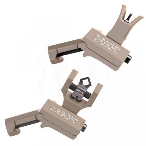 Troy 45-Degree Offset Sight Set - SSIG-45S-MDFT-00 - M4 Front & Dioptic Rear - Flat Dark Earth - Precision Shot Firearms