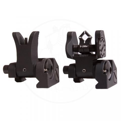 Troy Industries Micro Sight Set - M4 Front & Dioptic Rear -Black - Precision Shot Firearms