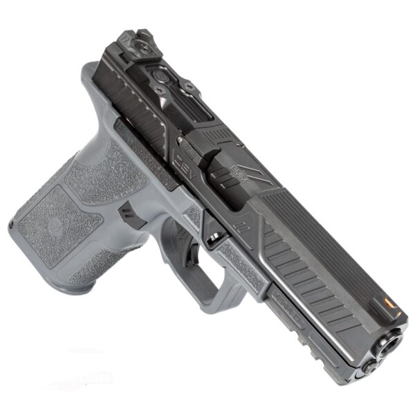 Zev Technologies OZ9 Standard Combat Pistol 9mm Luger 17rd Magazines 4.5" Barrel Black Slide Gray Grip - Precision Shot Firearms