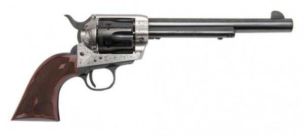 FRONTIER 7.5 Inch 45LC OLD SILVER FRAME LSR ENG - Precision Shot Firearms